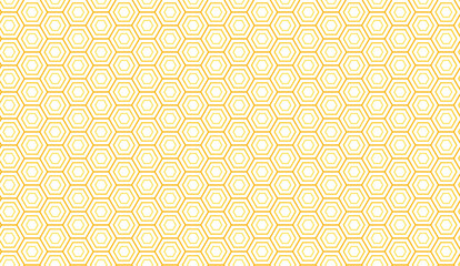 Seamless pattern gold hexagon vector Illustration