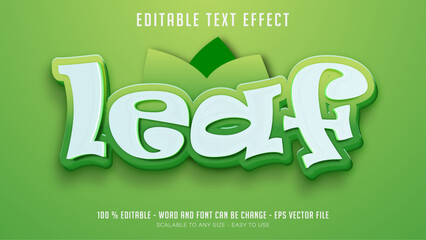 leaf editable text effect
