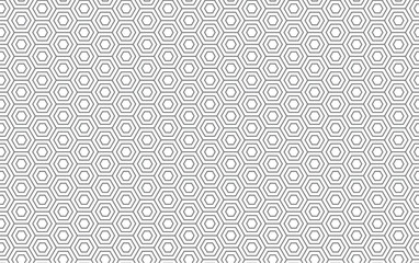Seamless pattern grey hexagon vector Illustration
