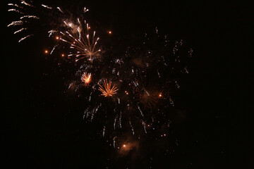 fireworks in the night sky