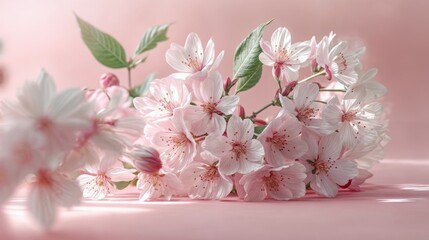 cherry blossom on pink background. cherry blossom on pink background