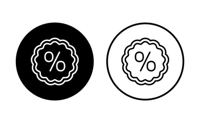 Discount icon set. Discount tag icon.