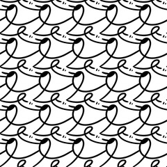 Fototapeta premium seamless pattern with hand drawn elements. black and white background. hand drawn doodle illustration. doodle style.