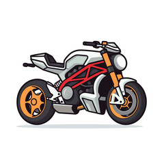 Modern motorcycle icon design flat vector