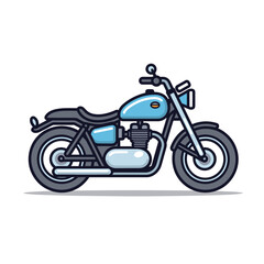 Modern blue motorcycle icon design flat vector