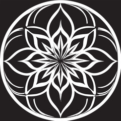 Round, square, dotted, floral, and beautiful ancient geometric patterns adorn simple black and white symmetrical texture.