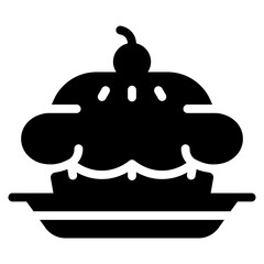 apple pie vector icon. bakery icon solid style. perfect use for logo, presentation, website, and more. simple modern icon design glyph style