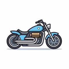 Obraz premium Simple motorcycle icon design template