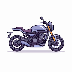 Simple purple motorcycle icon design template