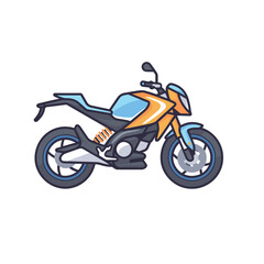 Fototapeta na wymiar Simple motorcycle icon design template