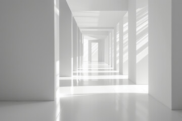Obraz premium Minimalistic interior room. Modern, bright room