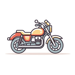 Fototapeta premium Vintage motorcycle flat vector design