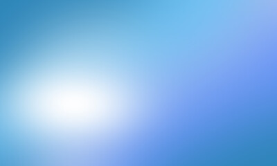 Abstract blue white gradient background, white light, simple design.