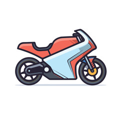 Cute kawaii mini motorcycle vector design