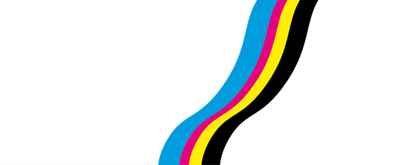 CMYK Stripe Line Swoosh Element Background Design. suit for banner, cover, poster, flyer, brochure, website, backdrop. vector Illustration
