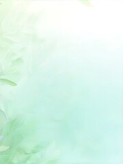 Green floral background with delicate leaves and soft light effects Generative AI