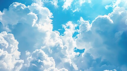 Cloudy blue sky background for design purposes