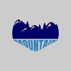 Mountainer logo vector graphic of illustration with background