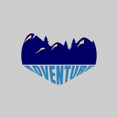 Mountainer logo vector graphic of illustration with background