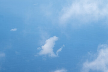 Fototapeta na wymiar Clouds Sky Fluffy Clouds Over Sea Wallpaper Background Blue Sky
