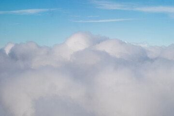 Clouds Sky Fluffy Clouds Over Sea Wallpaper Background Blue Sky