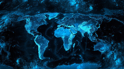 Neon Blue Global Network: Mapping Cyberspace and Connectivity