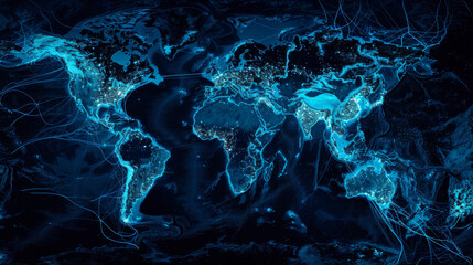 Connected World: Visualization of Global Digital Network