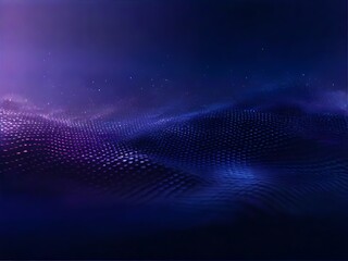 Obraz premium Dots of light ripple across a vast digital ocean expanse background Generative AI