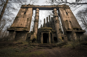 Naklejka premium Lost Place-Castle Ruins on Military Grounds