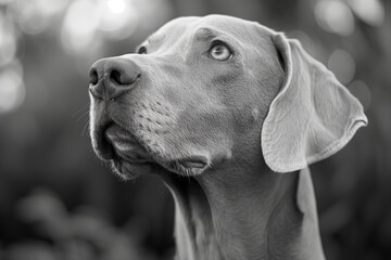 Fototapeta premium portrait of weimaraner breed dog