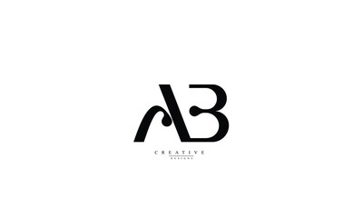 Alphabet letters Initials Monogram logo AB BA A B