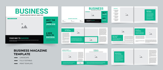 Landscape corporate business magazine template design