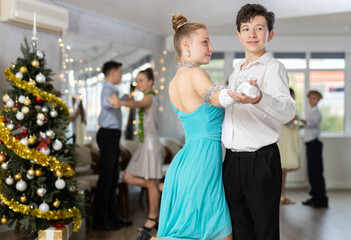 Viennese waltz performed by girls and boys during Christmas celebrations