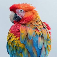  parrot , Animal pictures, close-ups, in a black background