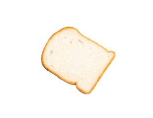 A piece of bread on white isolated background