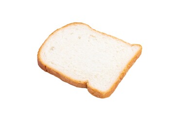 White single bread on white isolated background