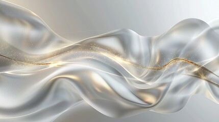 Modern abstract light silver background vector. Elegant concept design with golden line. copy space for text.