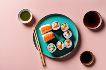 Sushi top view