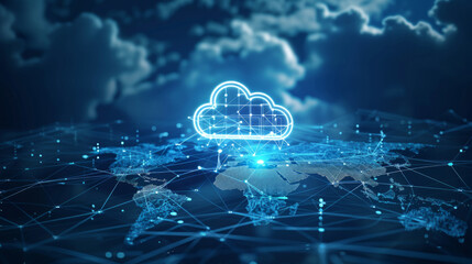 A blue cloud with a white cloud on top of it