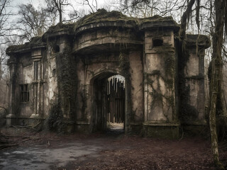 Fototapeta premium Lost Place-Castle Ruins on Military Grounds