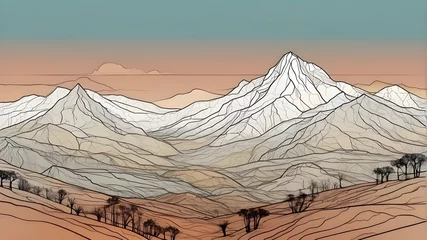 Foto op Plexiglas landscape with mountains © Hassan