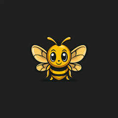 Bee logo design vector illustration template
