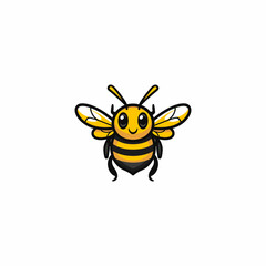 Bee logo design vector illustration template