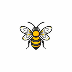 Bee logo design vector illustration template