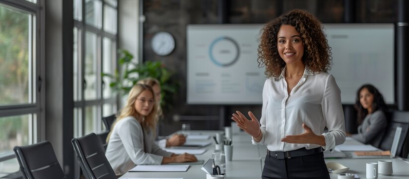 Executive stands out with confidence in business meeting