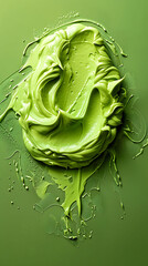 Beautiful presentation of Avocado crema smeared in a checkerboard pattern, hyperrealistic food photography