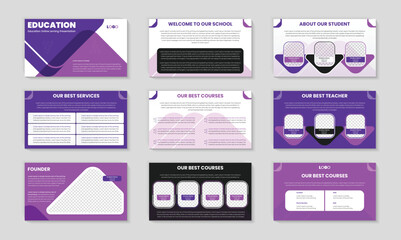 PowerPoint presentation slides template design with great educational ppt background design and Presentation for educational flyer, leaflet, marketing, advertising banner templates