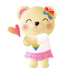 Teddy with pride month 