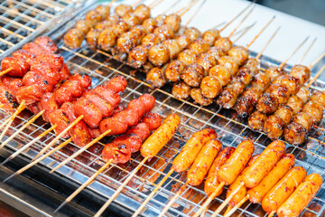 Pork meatballs, meatballs and crab sticks