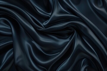 Obraz premium Black silk texture luxurious satin for abstract background. Fabric of dark tone.